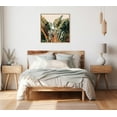thumbnail image 5 of Kate and Laurel Sylvie Hue 2 Framed Canvas Wall Art by Alicia Bock, 30x30 Natural, Coastal Beach Palm Tree Art for Wall, 5 of 6