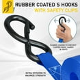 thumbnail image 3 of AUGO Ratchet Tie Down Straps -2 PK– 15 FT – 2,200 LB Break Strength – Safety Lock S Hooks –for Moving Cargo, Appliances, Lawn Equipment, Motorcycle – Includes 1 Bungee Cord, 2 Soft Loops, Storage Bag, 3 of 8