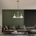 thumbnail image 4 of 3 Heads Gold Chandelier Hanging Ceiling Lamp Foyer Pendant Light Fixture E26 110V 6.69*7.87in, 4 of 17