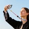 thumbnail image 4 of 7.48-Inch Acrylic Heart & Star Phone Charm Strap – Universal Wrist Lanyard with Secure Metal Hook, 4 of 5
