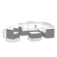 thumbnail image 2 of vidaXL 7 Piece Patio Lounge Set with Cushions Poly Rattan Black, 2 of 10