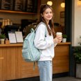 thumbnail image 6 of Lightweight Back to School Bag,Unisex Backpack,Zipper Multi-compartment,Adjustable Shoulder Strap,Everyday Carry on Travel Daypack, 6 of 12