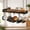 Rustic Brown and Black, variant on 39.4-Inch Hanging Pot Rack, Space-Saving Ceiling Pan Hanger with 16 Detachable S Hooks, Sturdy Industrial Metal Frame, Charcoal Black