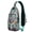 Multicolor, variant on Hippie Sling Backpack, Geometric Ethnic Crossbody Daypack with Stripes and Waves Pattern, Lightweight Anti-theft Bag for Travel