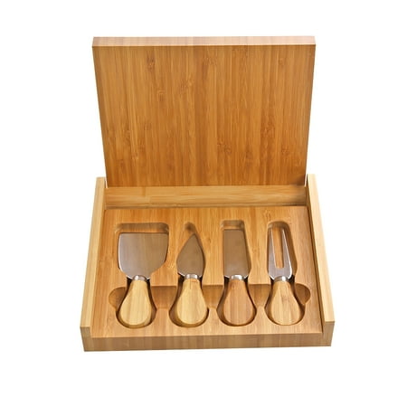 Bamboo Cheese - Monogram Online Premium 5 Piece Bamboo Cheese Set