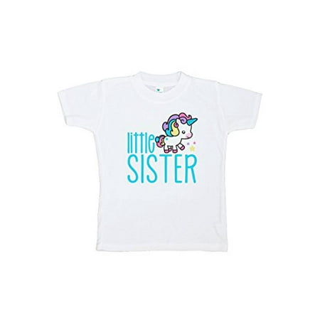 

7 ate 9 Apparel Kids Little Sister Unicorn T-Shirt 2T White