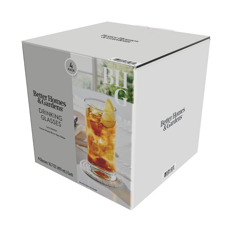 Clear Glass Beverage Tumblers, 16.7 oz, 4-Piece Set photo 5