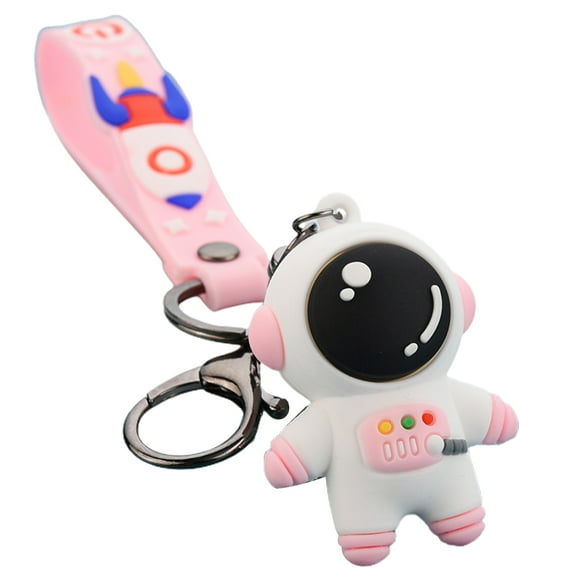 harmtty Cartoon Astronaut Design Doll Keychain Key Ring Bag Charm Pendant Decor Gift,Pink