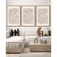 thumbnail image 5 of Drsoum Vintage Wall Art 16x24in3pcs Natural Framed Flower Decor Print Modern Rustic Farmhouse Home Office, 5 of 6