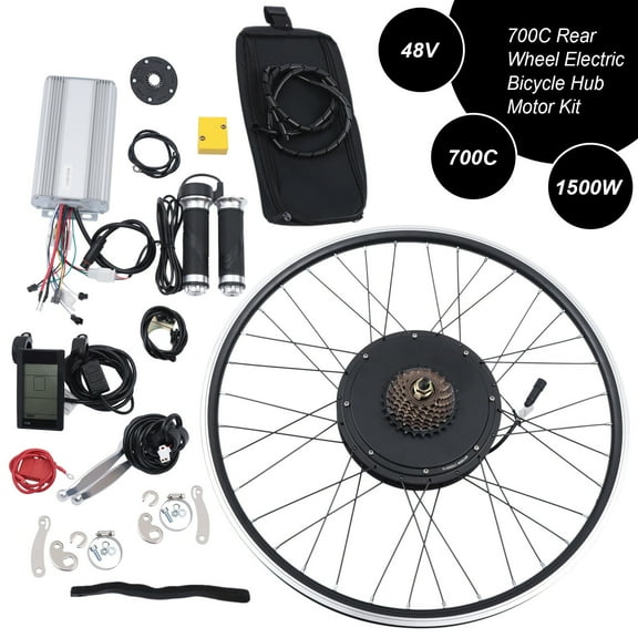 Ebike 48V 1500W Waterproof Conversion kit Rear Motor Wheel 700C LCD Display