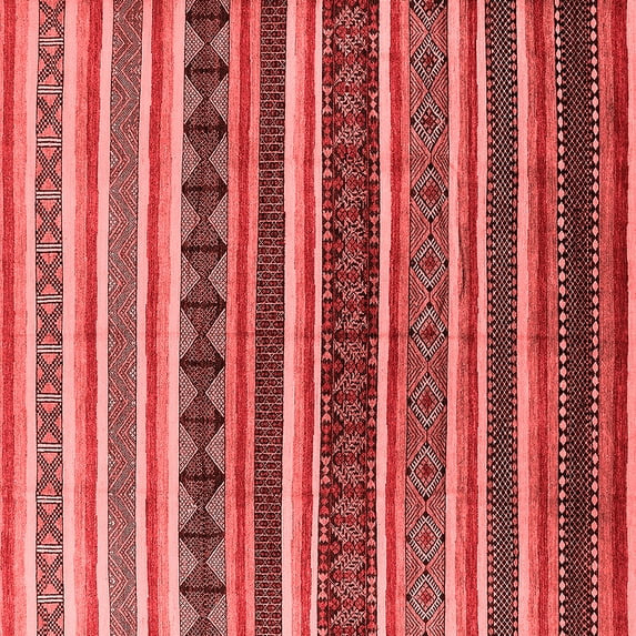 Ahgly Company Indoor Square Solid Red Modern Area Rugs, 3' Square