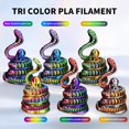 thumbnail image 2 of Filamento Para Impresora 3D Yousu Filamento Pla De Seda Color Arcoíris Filamento Tricolor De 1,75 Mm Paquete De 6 * 1 Kg., 2 of 5