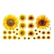 thumbnail image 1 of Decorative Yellow Sunflower Wall Stickers Perfect For Home Owners 60x32cm Self-Adhesive Designs 1 Set, 1 of 3