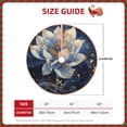 thumbnail image 4 of Balery Blue Golden Dream Lotus Printed Christmas Tree Skirt , Merry Christmas Party Christmas Tree Decoration,Adjustable Tree Skirt-30", 4 of 8