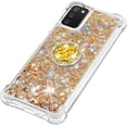 thumbnail image 6 of for Samsung Galaxy A03s Glitter Case with Ring Holder,Bling Sparkle Floating Liquid Soft TPU Cushion Fashion Girly Women Girls Cute Case Cover for Samsung Galaxy A03s  Gold, 6 of 14