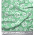thumbnail image 1 of Soimoi Green Cotton Jersey Fabric Floral & Geometric Mandala Print Sewing Fabric Yard 58 Inch Wide, 1 of 3