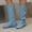 Blue, variant on Women's Inner Height Sloping Heel Casual Boots With High Boots Fashion Boots