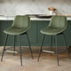 thumbnail image 1 of Taburetes de bar VASAGLE con altura de mostrador y respaldo, juego de 2 unidades, color verde, 1 of 9