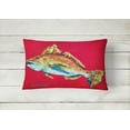 thumbnail image 2 of Carolines Treasures MW1103PW1216 Poisson - Poisson Rouge Woo Hoo Coussin Décoratif en Tissu Intérieur et Extérieur, 2 of 3