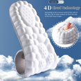 thumbnail image 3 of 1 par de suelas 4D, plantilla unisex transpirable que absorbe los golpes para deportes y ocio, suave y flexible, adecuada para uso informal, 3 of 5