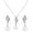 B, variant on QIQUWOHUL Pearl Jewelry Set Freshwater Cultured Pearls Pendant Necklace Teardrop Pearl Dangling Earrings Cubic Zirconia Pearl Wedding Jewelry Set For Bridal Women Bridesmaids & Br