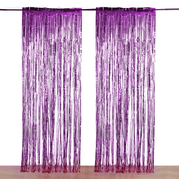 SAYFUT 1 Pairs Rain Curtain Laser Glitter Rain Curtain Foil Fringe Tinsel Backdrop for Birthday Wedding Party Home DIY Decor
