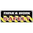 thumbnail image 2 of Think & Work Safely Bannière Signe Procédure de Travail OSHA Sécurité des Employés Lieu de Travail, 2 of 4