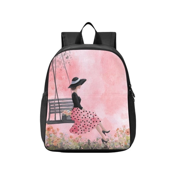 Toddler Backpack Elegant Lady Waterproof Lightweight Backpack Casual Mini Daypack for Daycare & Travel