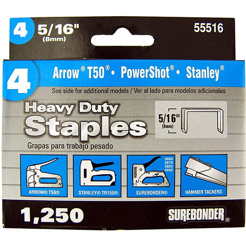 Details about   Stanley Tra709T 9/16 Inch Heavy Duty Narrow Crown Staples Pack of 1000 
