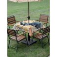 thumbnail image 5 of Square Outdoor Tablecloth with Umbrella Hole Navy Blue Rooster Outside Table Cloth Waterproof Patio Table Cover Vintage Watercolor Animals Zipper Tablecloths for Picnic Party Camping 60x60 Inch, 5 of 8