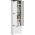 thumbnail image 1 of HOMCOM 71" Kitchen Pantry Cabinet, Farmhouse Kitchen Storage Cabinet, White, 1 of 10