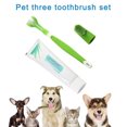 thumbnail image 1 of IKemiter Pet 3 Sided Toothbrush Set with Toothpaste Finger Toothbrush Tooth Cleaning Supplies, 1 of 6