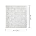 thumbnail image 4 of Papel tapiz 3D Etiqueta de pared de ladrillo Espuma TV Calcomanía de fondo Autoadhesivo Peel adhesivo, 10 piezas, Blanco sidaley HA002452-17, 4 of 6