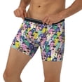 thumbnail image 3 of Picia Llamas Colorful Pattern Men's Athletic Long Leg Briefs , Performance Stretch Underwear，Moisture-Wicking, 3 of 7