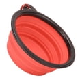 thumbnail image 3 of Comedero para perros portátil, fácil de limpiar, duradero, plegable, para viajes y paseos, color rojo, 3 of 14
