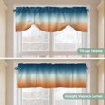 thumbnail image 5 of Tie Up Valance Curtain for Kitchen, Orange Blue Gradient Rod Pocket Short Curtains Adjustable Tie-Up Shade Valances, Modern Abstract Art Ombre Window Treatment for Bathroom Living Room Bedroom, 5 of 9