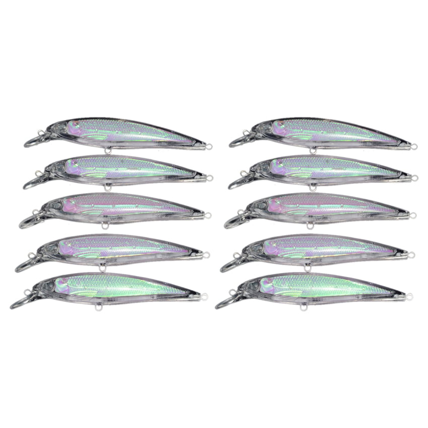 wLure 10 Blank Minnow Fishing Lure Bodies 3 Inch Unpainted Lure UPM762 