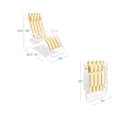 thumbnail image 3 of Best Choice Products Set of 2 Zero Gravity Lounge Chair Recliners for Patio, Pool w/ Cup Holder Tray - Marigold Striped, 3 of 9