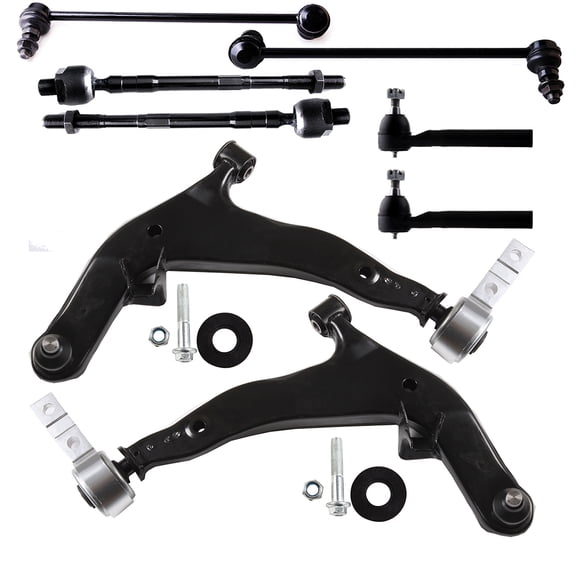 ECCPP 8PCS Front Suspension Kit for 2003-2007 for Nissan for Murano Sway Bar End Link Outer Tie Rod End Inner Tie Rod Ends Control Arm Ball Joint