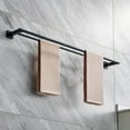 thumbnail image 4 of The Matte Black Double Bath Towel Bar 36-Inch Stainless Steel Hand Towel Rack for Bathroom Wall Mount, A02B90B, 4 of 5