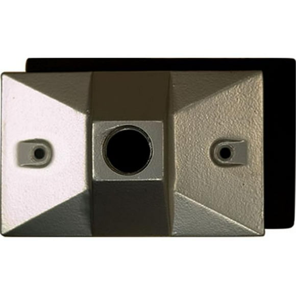 Dabmar Lighting P-12 Rectangular Box Cover with One 0.5 in. Hole, Gray