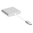 thumbnail image 3 of Convertidor de tipo C a HDMI USB3.1 Carcasa de aleación de aluminio Compacto Multipuerto Soporte 1080P (Plata), 3 of 5