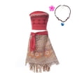 thumbnail image 1 of Vestido de Moana de Disney para niños, vestido de princesa Vaiana para niñas, disfraz de fiesta de cumpleaños con collar, conjuntos de pollitos de cerdo para mascotas, 1 of 4