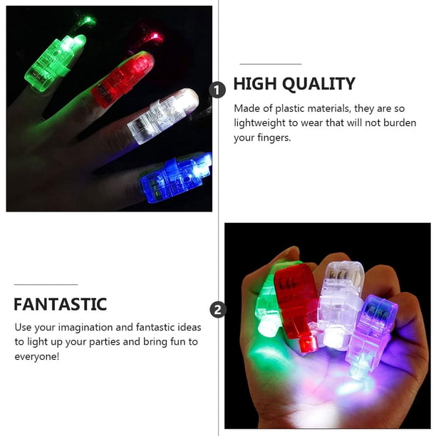 24 Anneaux Lumineux LED Clignotants – Bagues Phosphorescentes Fête – Pour Doigts – Enfants Adultes