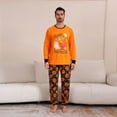 thumbnail image 5 of GYRATEDREAM Family Matching Halloween Pajamas Sets Dad/Mom/Kids Long Sleeve Happy Halloween Pumpkin Print 2 Piece Pjs Funny Sleepwear Jammies for XL(Dad) Orange, 5 of 8