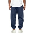 thumbnail image 5 of Mifsaly Mens Joggers Relaxed Fit Sweatpants Baggy Comfortable Elastic Waist Athletic Track Pants for Gym Workout Running and Casual Lounge Navy,XXL, 5 of 6
