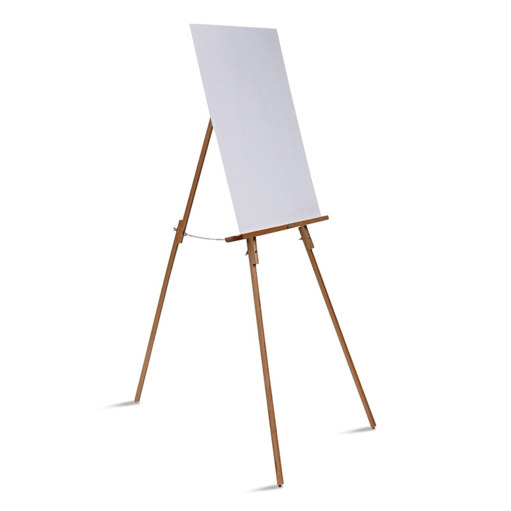 MasterVision Oak Display Tripod Easel 60" Wood/Brass FLX06203MV