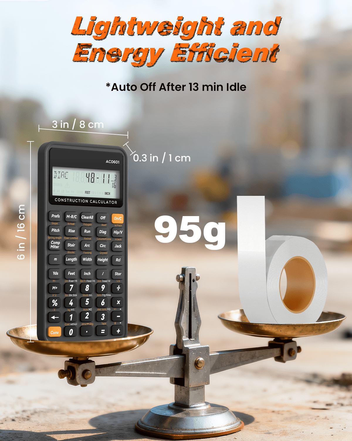 Construction Advanced Construction Math Calculator for Contractors, Estimators, Builders, Framers（Without Protective Case）
