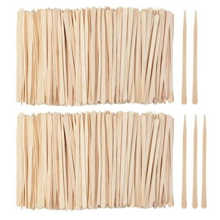 Bememo 500 Pack Wax Spatulas Wood Craft Sticks Small for Hair Removal Eyebrow Wax Applicator Sticks