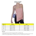thumbnail image 5 of Woman Sleeveless Tube Top Irregular Side Slit Long Bandeau Top Strapless Off Shoulder Split Hem Tank Vest Pink XS, 5 of 5